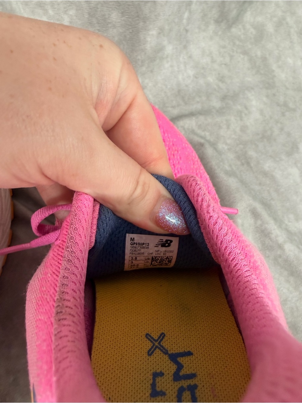 New Balance Kids Pink Fresh Foam Running Shoes 3.5 - Picture 5 of 5